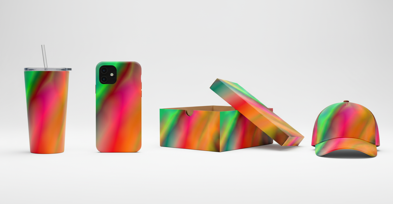 Organic abstract gradient with fluid shapes ArunikaRuby