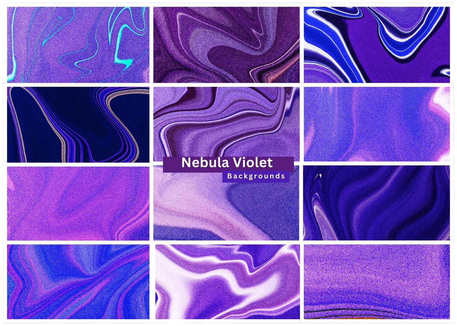 Abstract cosmic purple marble background with fluid violet and lilac gradients